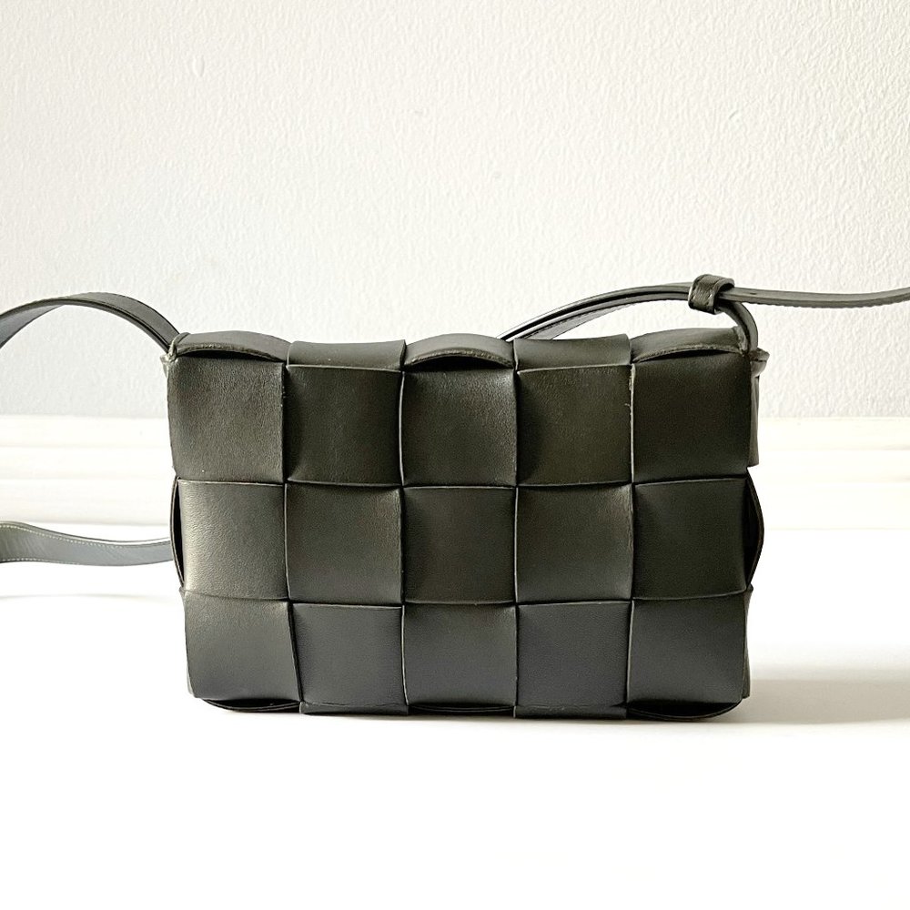 Bottega Veneta Cassette Intreccio (Large) Camping Leather Cross Body Bag